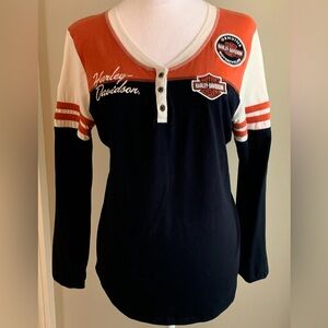 Harley Davidson long sleeve henley